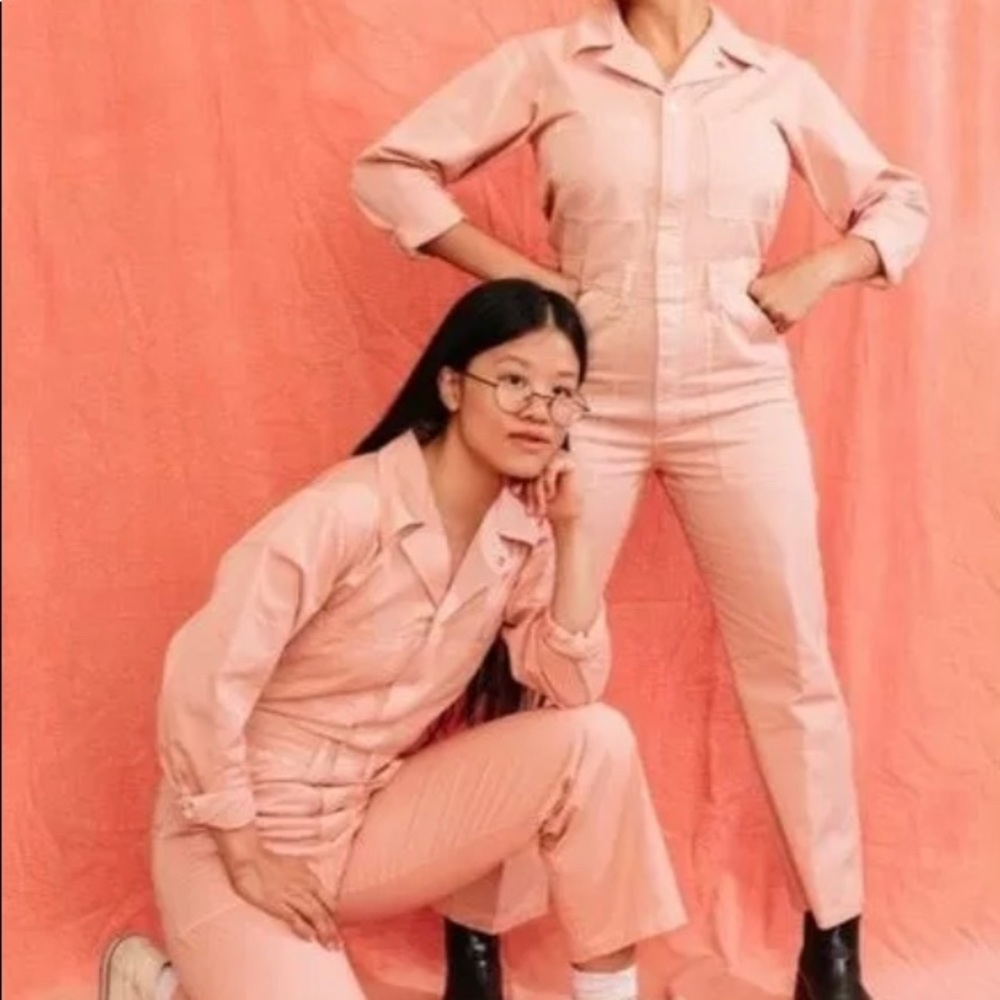Big Bud Press dusty rose long sleeve jumpsuit